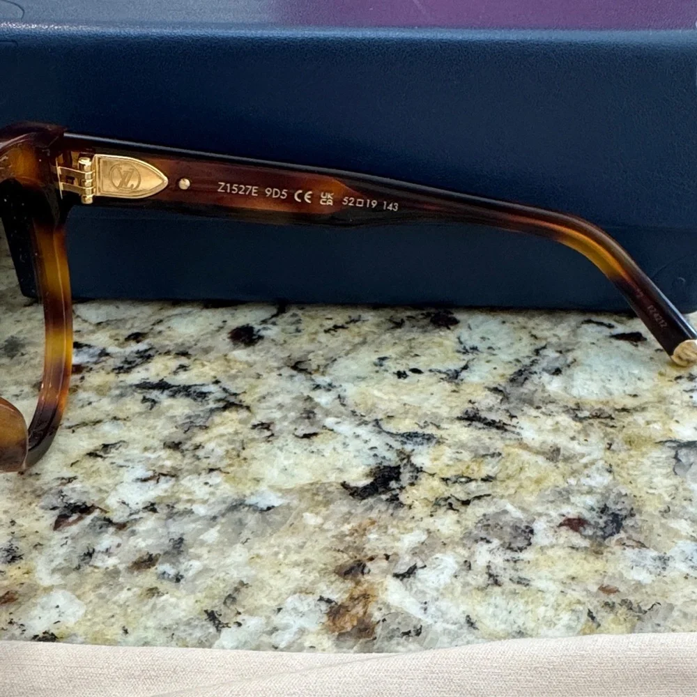 Authentic Louis Vuitton Brown Sunglasses with Gold Accents - Picture 2 of 6